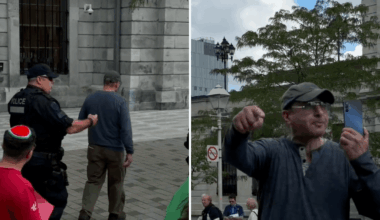 Montreal police investigating after man appears to threaten pro-Palestinian demonstrators, strike photographer