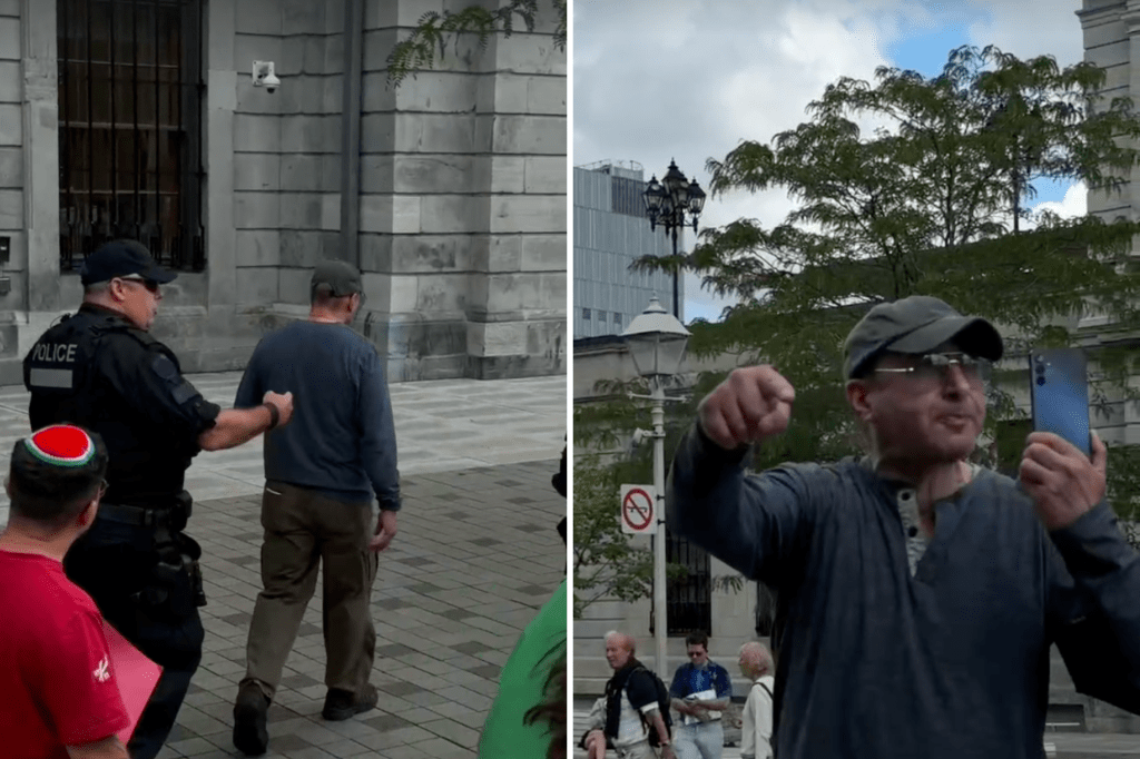 Montreal police investigating after man appears to threaten pro-Palestinian demonstrators, strike photographer