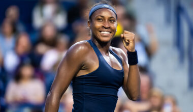 Gauff withstands late push to earn fourth consecutive win over Sakkari