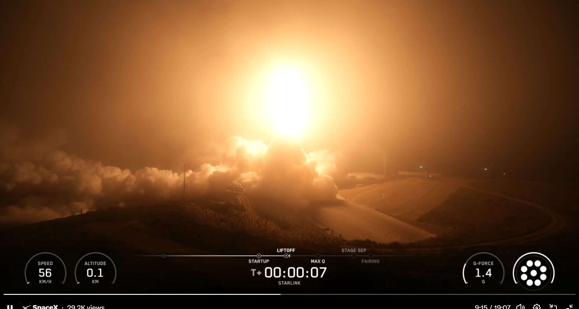 SpaceX sends Starlink satellites to orbit on predawn launch from California