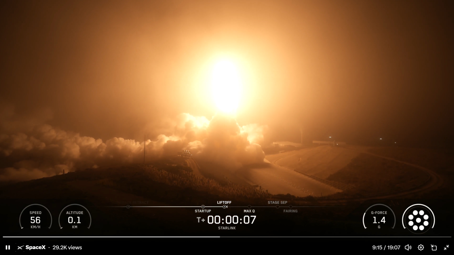 A bright fireball illuminates a dark predawn setting.