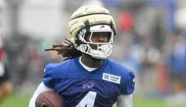 Bills RB James Cook is looking to improve, a year after he led the NFL in rushing