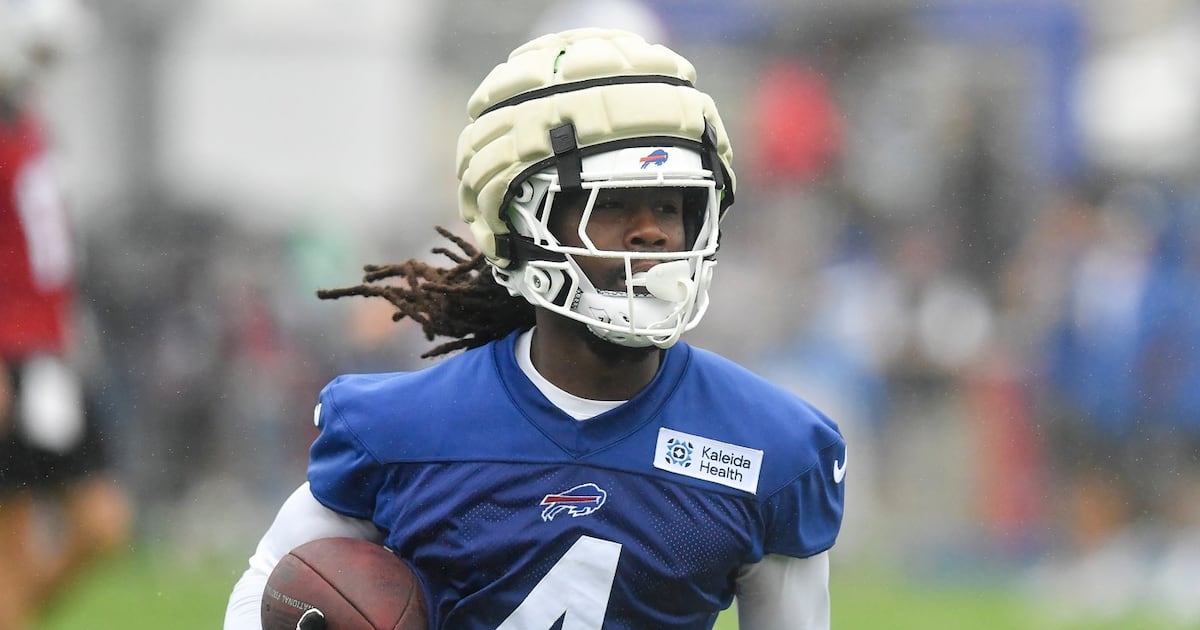 Bills RB James Cook is looking to improve, a year after he led the NFL in rushing