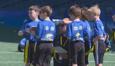 Winnipeg Blue Bombers and KidSport Manitoba team up to host skills camp