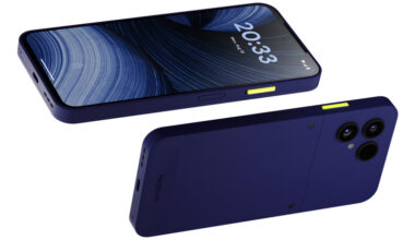 Two views of the Fairphone