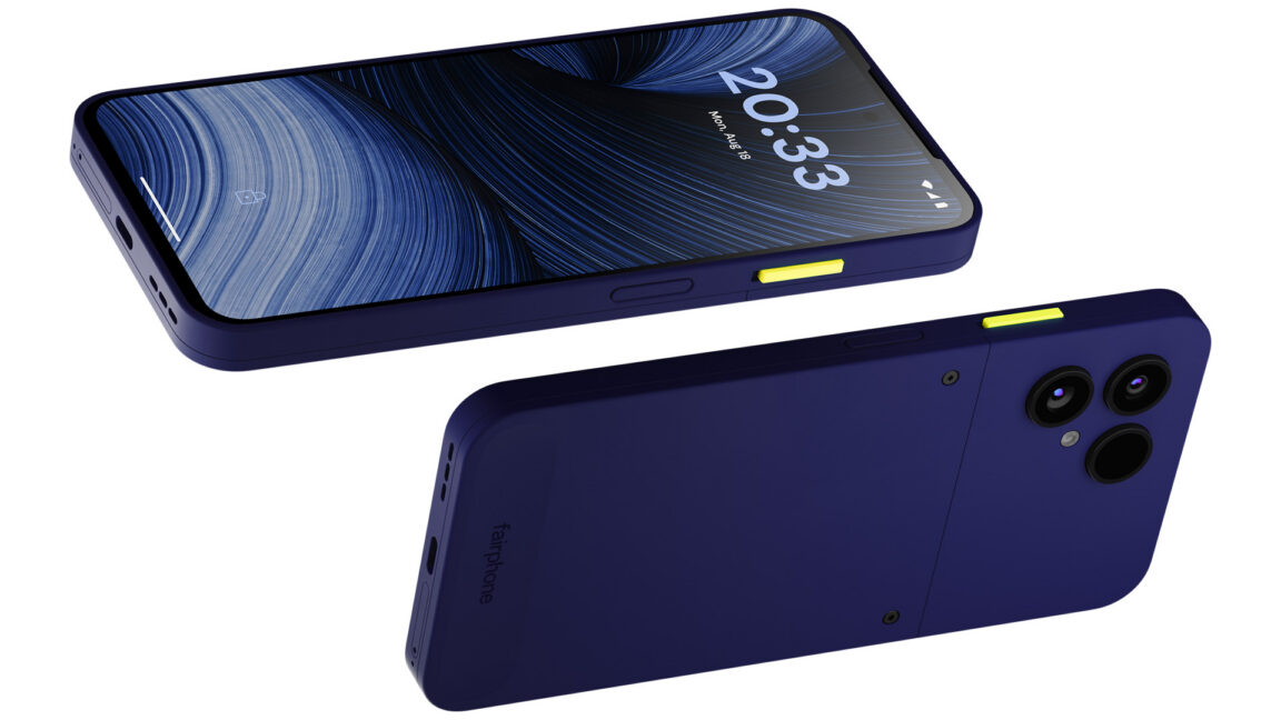 Two views of the Fairphone