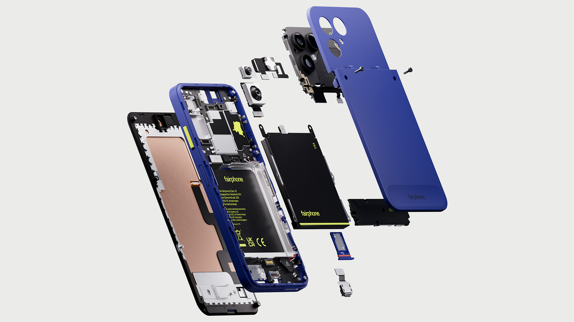 exploded view of phone