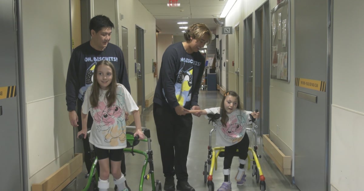 ‘Twin’ nurses help Barrie twin girls in lengthy rehab