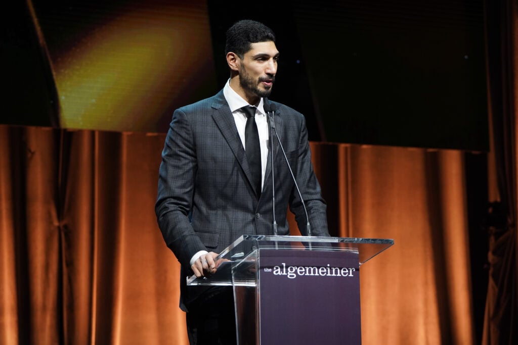 Enes Kanter Freedom attends the Algemeiner 50th Anniversary J100 Gala