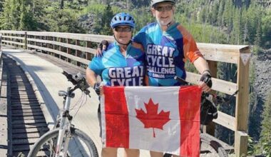  Three Abbotsford cyclists do challenge to help sick kids