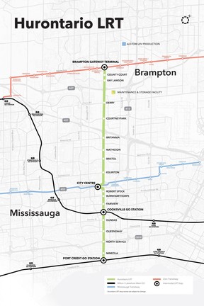 The Hazel McCallion LRT will connect Mississauga with Brampton.