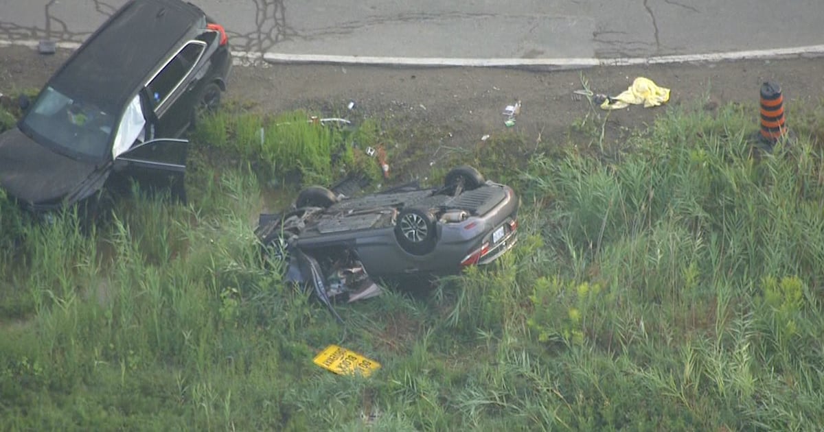 Crash near Highway 50 and Coleraine Drive in Brampton