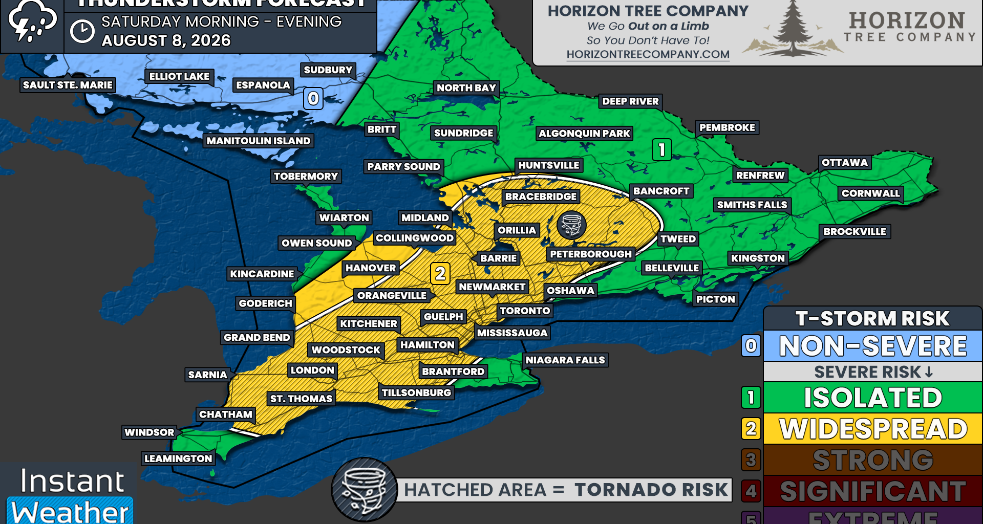Weekend Severe Storm Risk Targets Southern Ontario Including the Greater Toronto Area on Saturday
