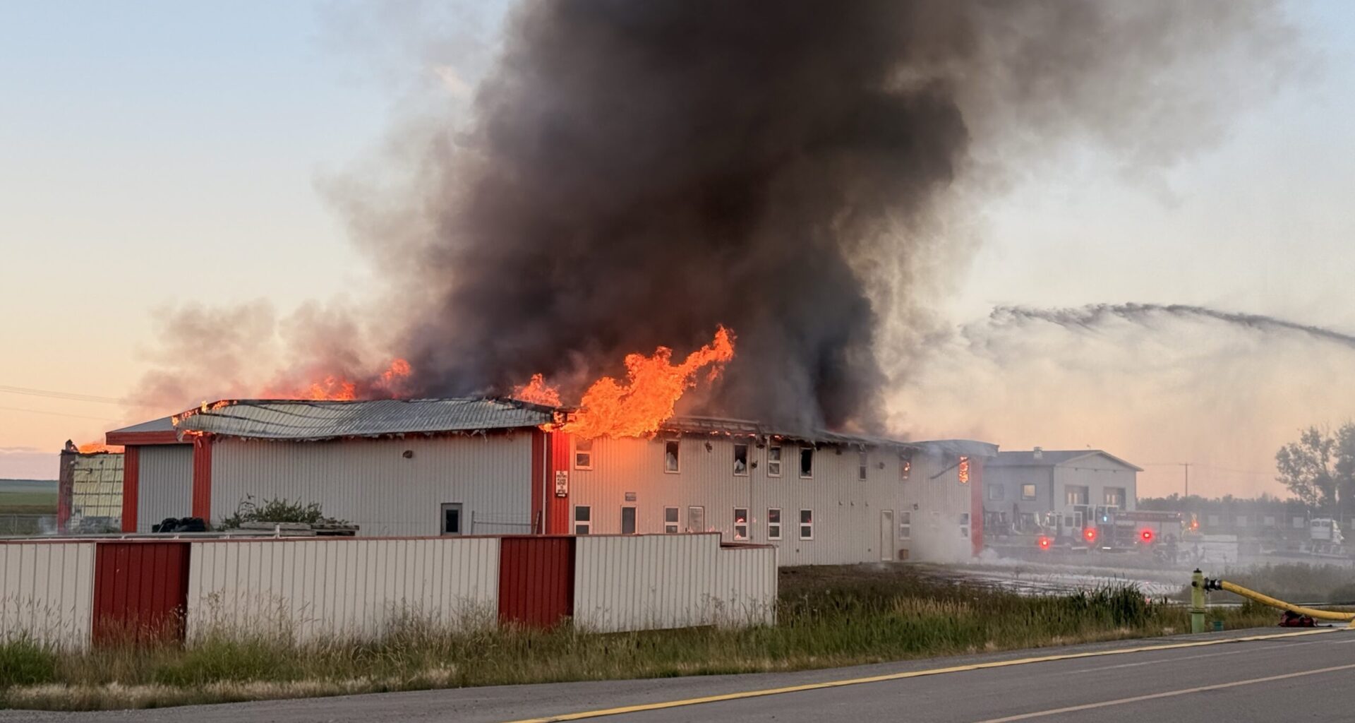 Cannabis warehouse destroyed after large fire south of Calgary