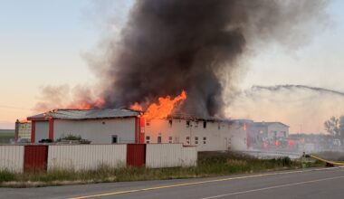 Cannabis warehouse destroyed after large fire south of Calgary