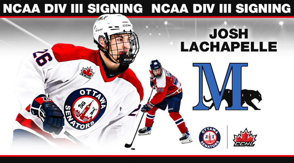 Jr. Senators Lachapelle Commits to NCAA III Marian University | CCHL