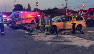 Mississauga collision leaves motorcyclist seriously injured
