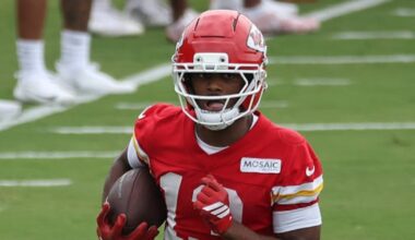 Kansas City Chiefs rookie standout Cyrus Allen helped off with leg injury