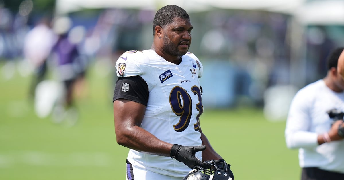 Baltimore Ravens defensive lineman Calais Campbell says football brings him joy amid family tragedy