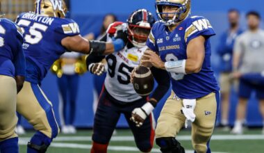 Bombers put an end to Alouettes’ seven-game win streak with 44-28 beatdown