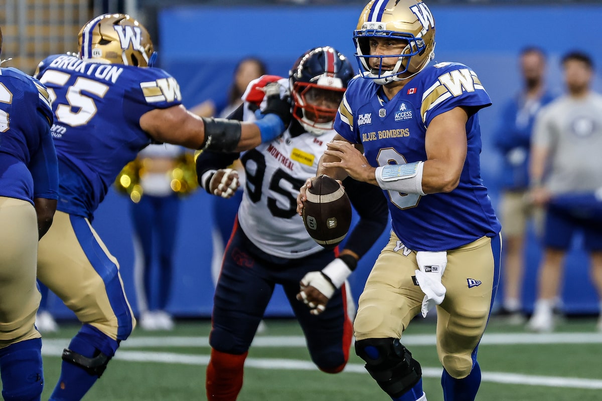 Bombers put an end to Alouettes’ seven-game win streak with 44-28 beatdown
