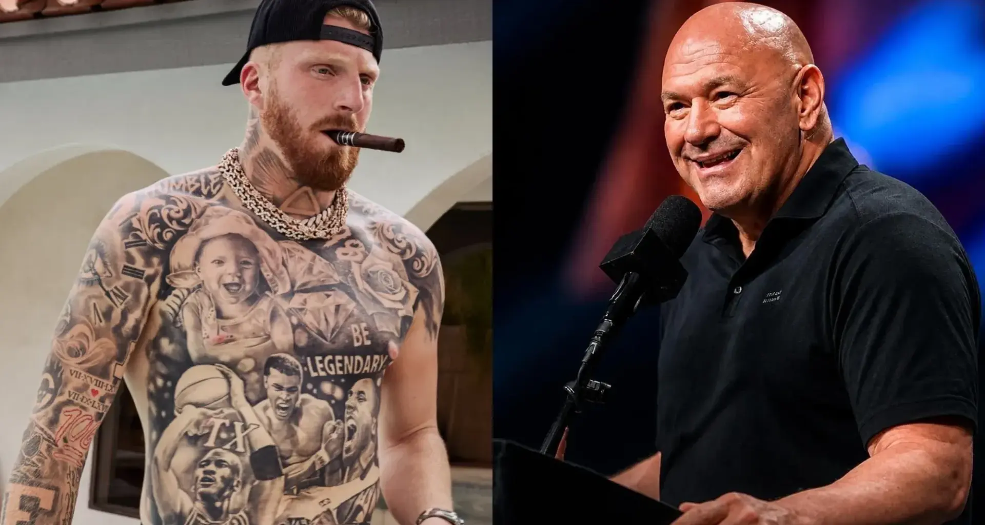Khabib Nurmagomedov (left) and Conor McGregor (right)