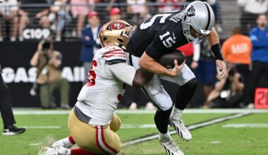 Raiders rookie QB Fernando Mendoza has rough night in pre-season loss to 49ers