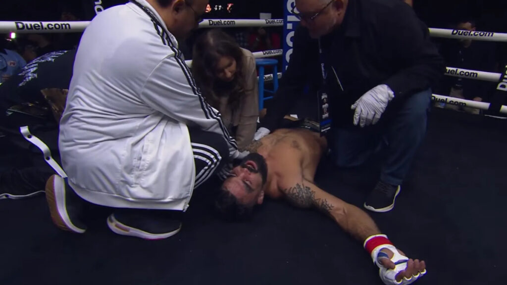 Mike Perry suffered a dislocation in his upset loss to Brandon Jenkins at Duel Arena 1