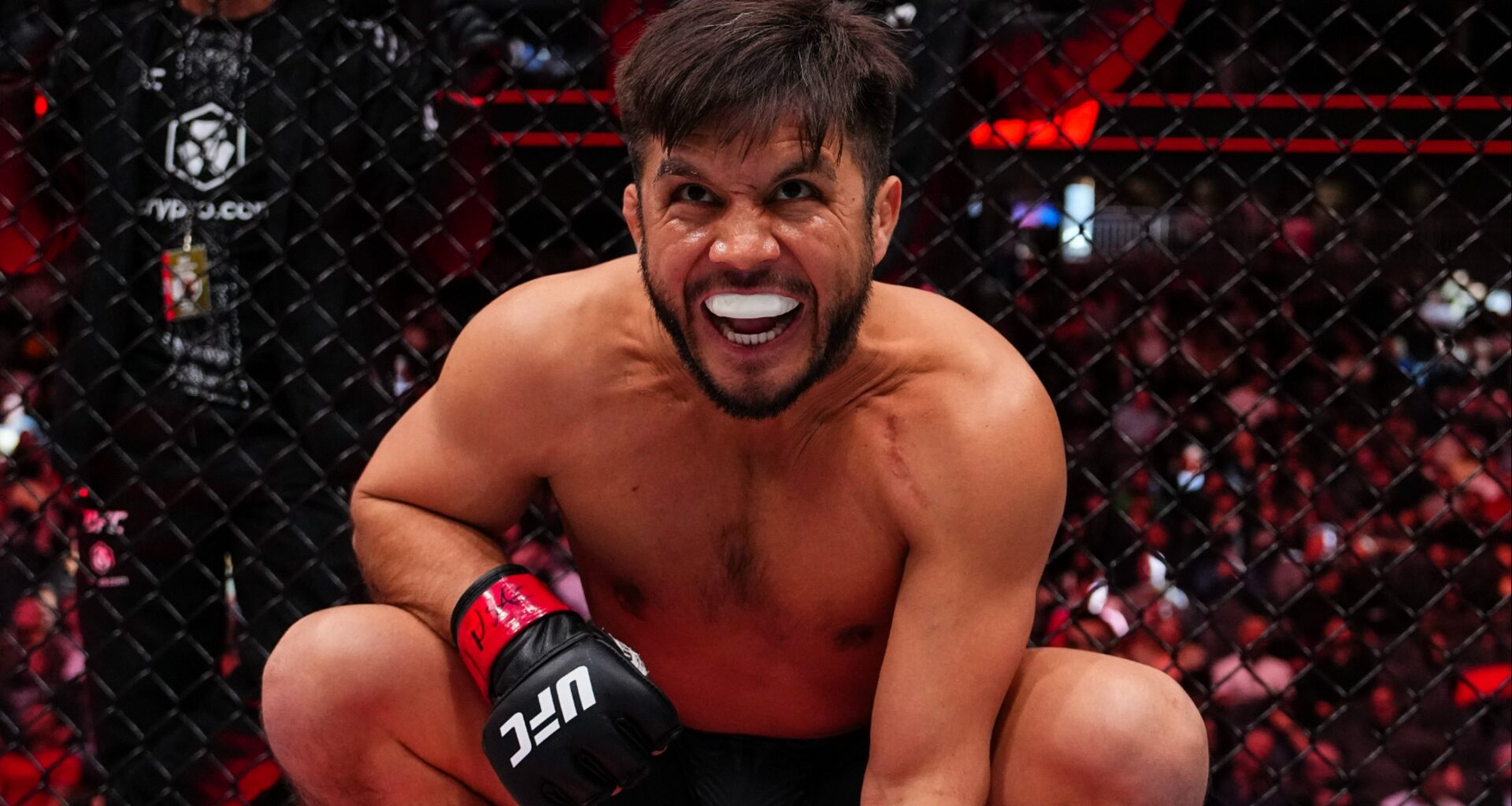 Henry Cejudo enters the Octagon for his fight at UFC 323
