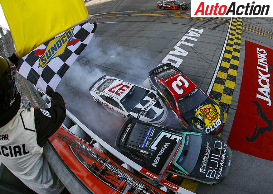 last lap crash at Talladega with Ryan Preece, Shane van Gisbergen and Austin Dillon