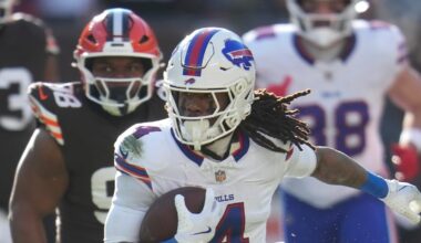 Reigning NFL rushing champion James Cook is underpaid but he's focused on helping the Bills win