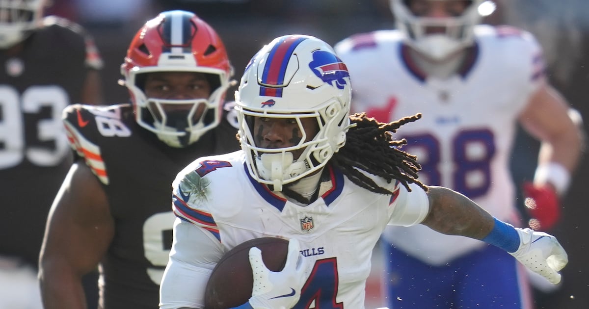 Reigning NFL rushing champion James Cook is underpaid but he's focused on helping the Bills win