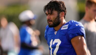 Rams' Nacua leaves joint practice early with injury, Garrett sits out
