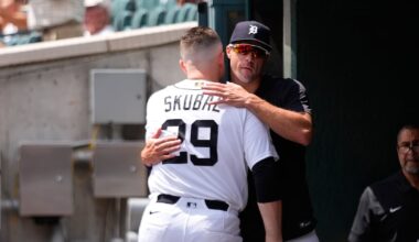 Tarik Skubal fights tears in emotional farewell to Detroit Tigers