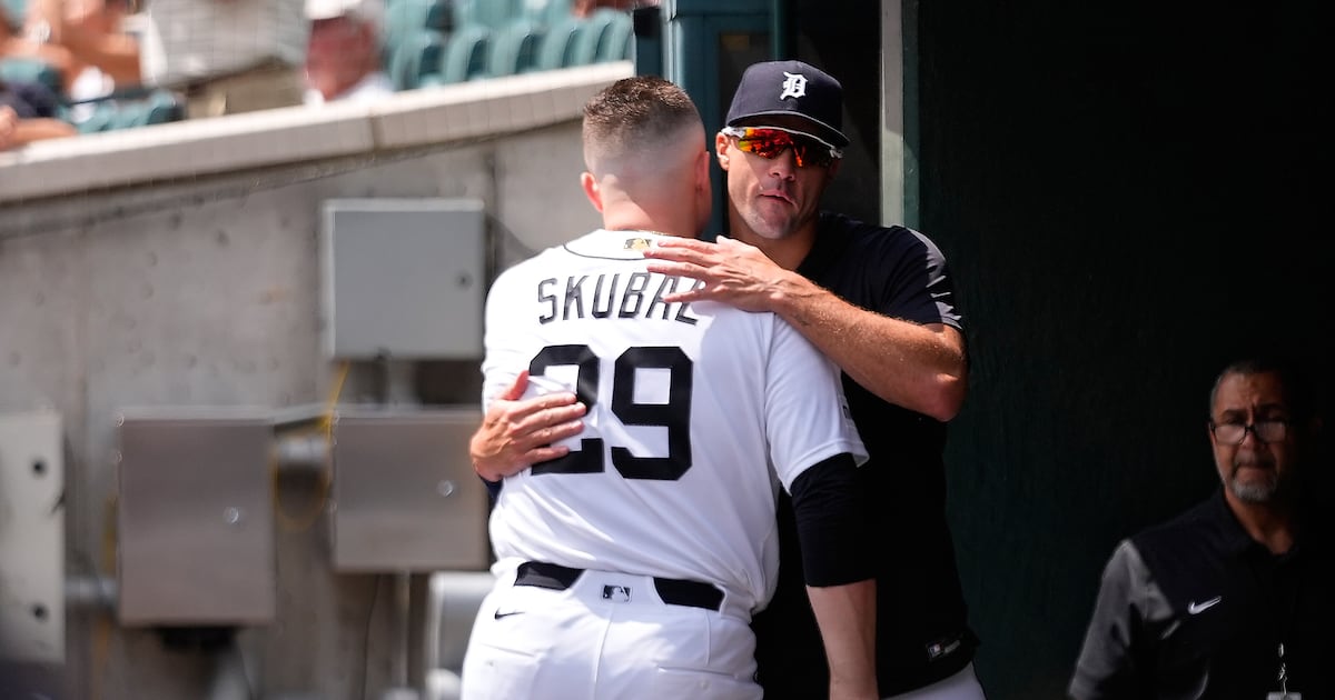 Tarik Skubal fights tears in emotional farewell to Detroit Tigers