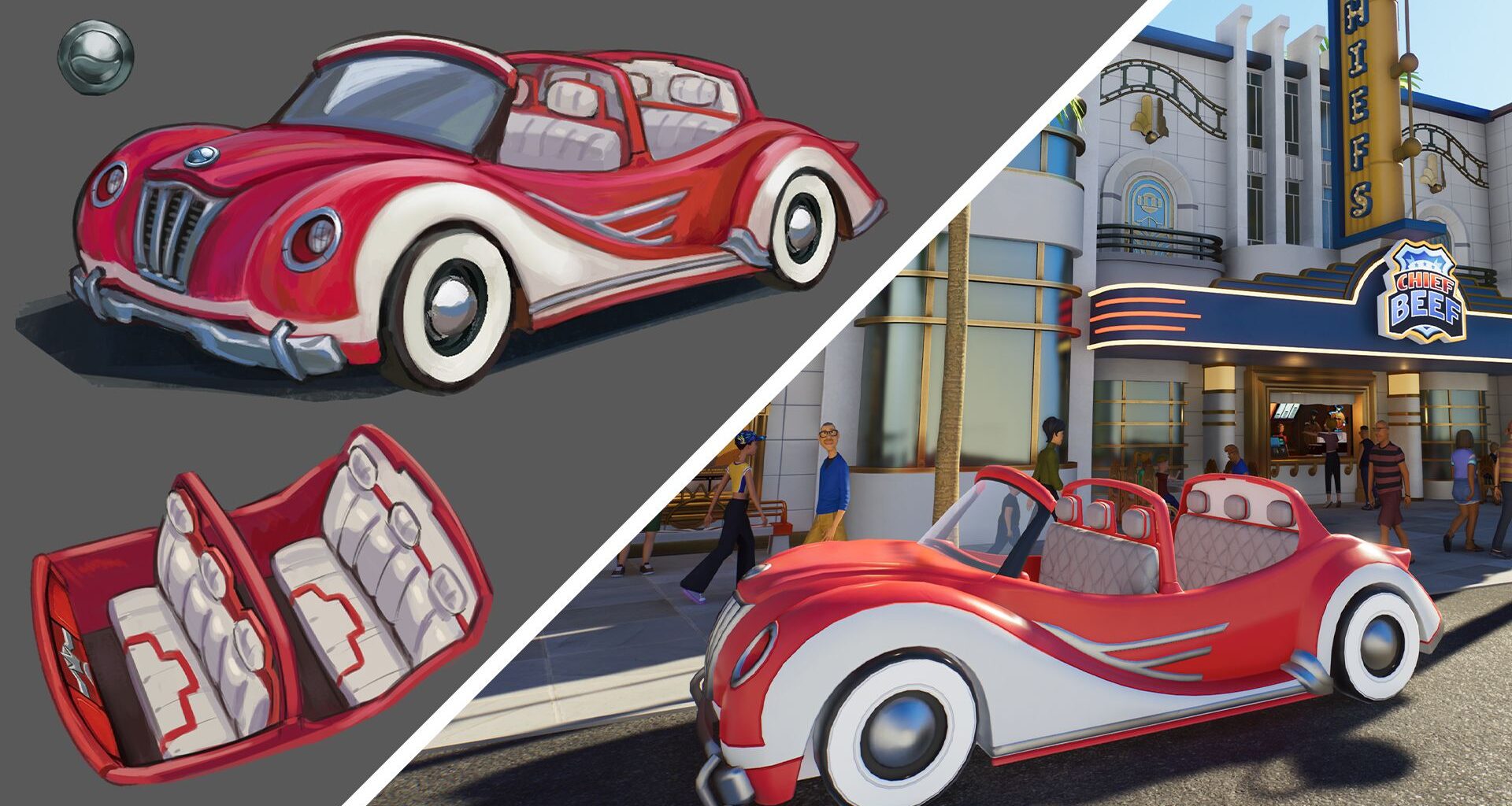 How Planet Coaster 2’s artists made Hollywood work as a theme park