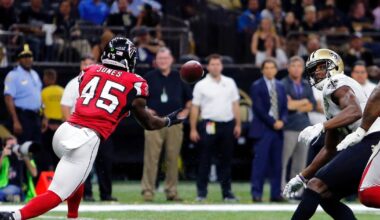 The 49ers acquire LB Deion Jones from the Saints for RB Zamir White, AP source says
