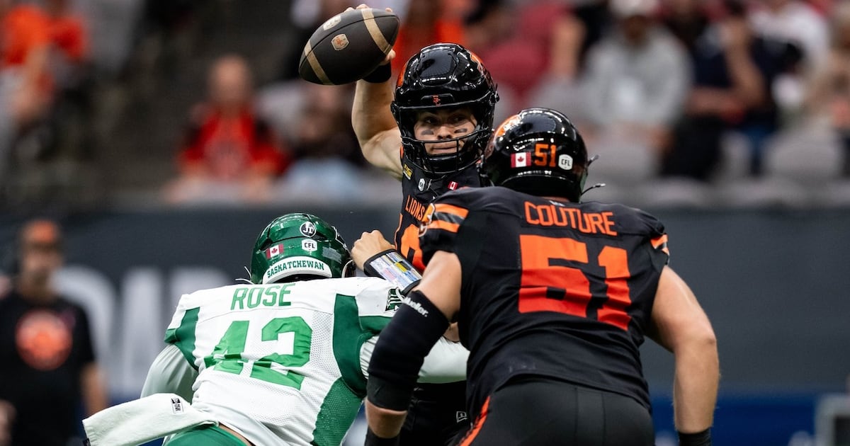 BC Lions win fourth straight with convincing decision over Saskatchewan Roughriders