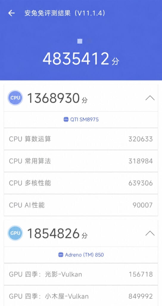 Snapdragon 8 Elite Gen 6 Pro AnTuTu listing
