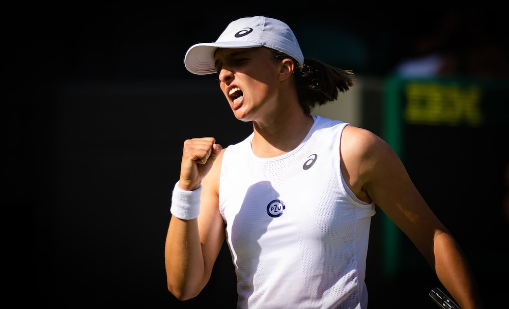 Iga Swiatek in the second round of Wimbledon 2022, London, UK