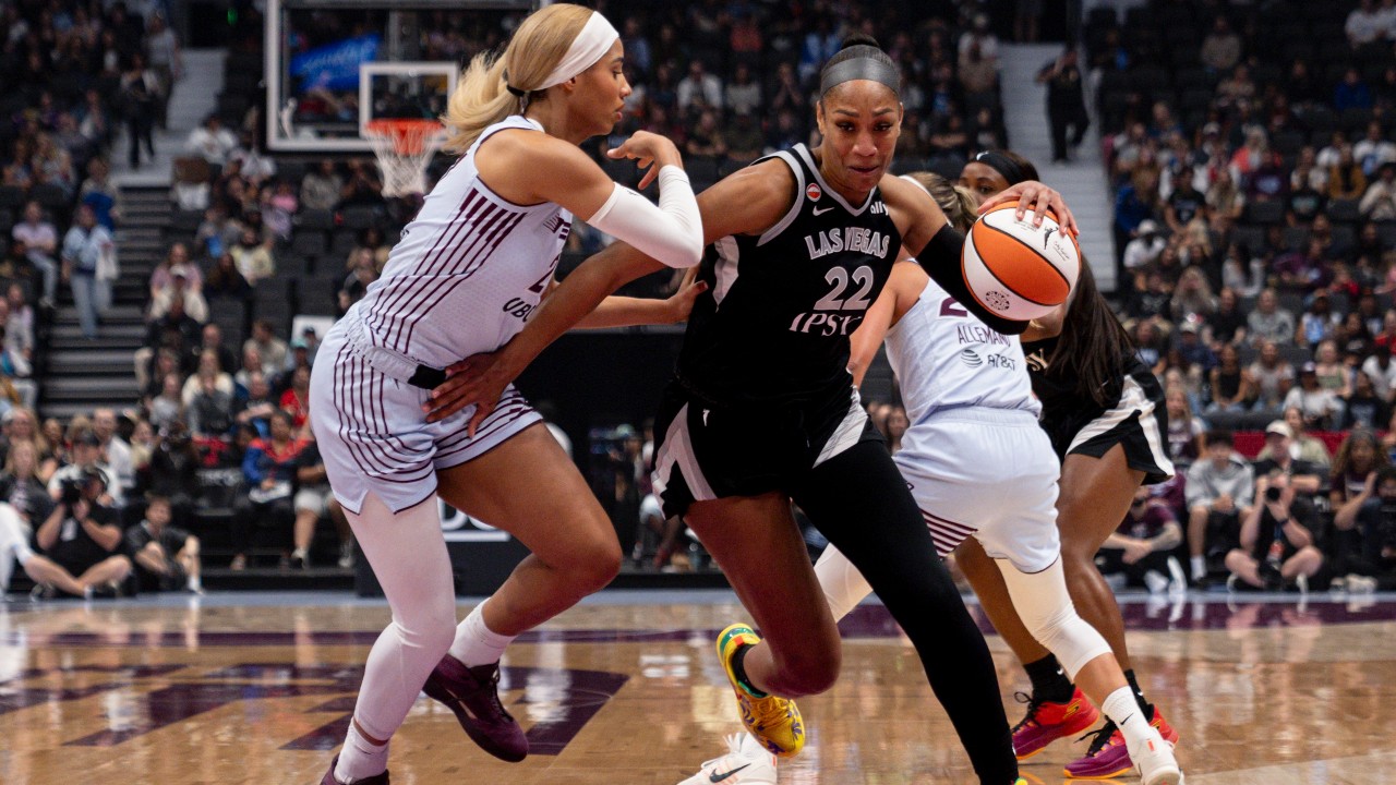 A'ja Wilson scores 27, Aces outlast short-handed Tempo in Vancouver