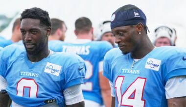 Receiver Carnell Tate leans on Calvin Ridley as Tennessee Titans rookie learns new offense
