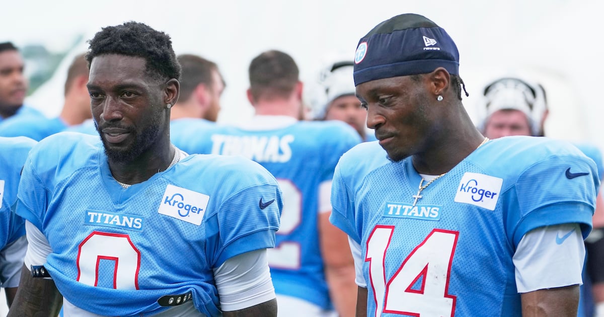 Receiver Carnell Tate leans on Calvin Ridley as Tennessee Titans rookie learns new offense