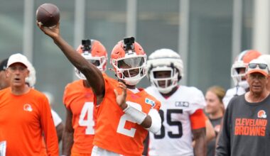 What are the Cleveland Browns looking for in their QB competition?