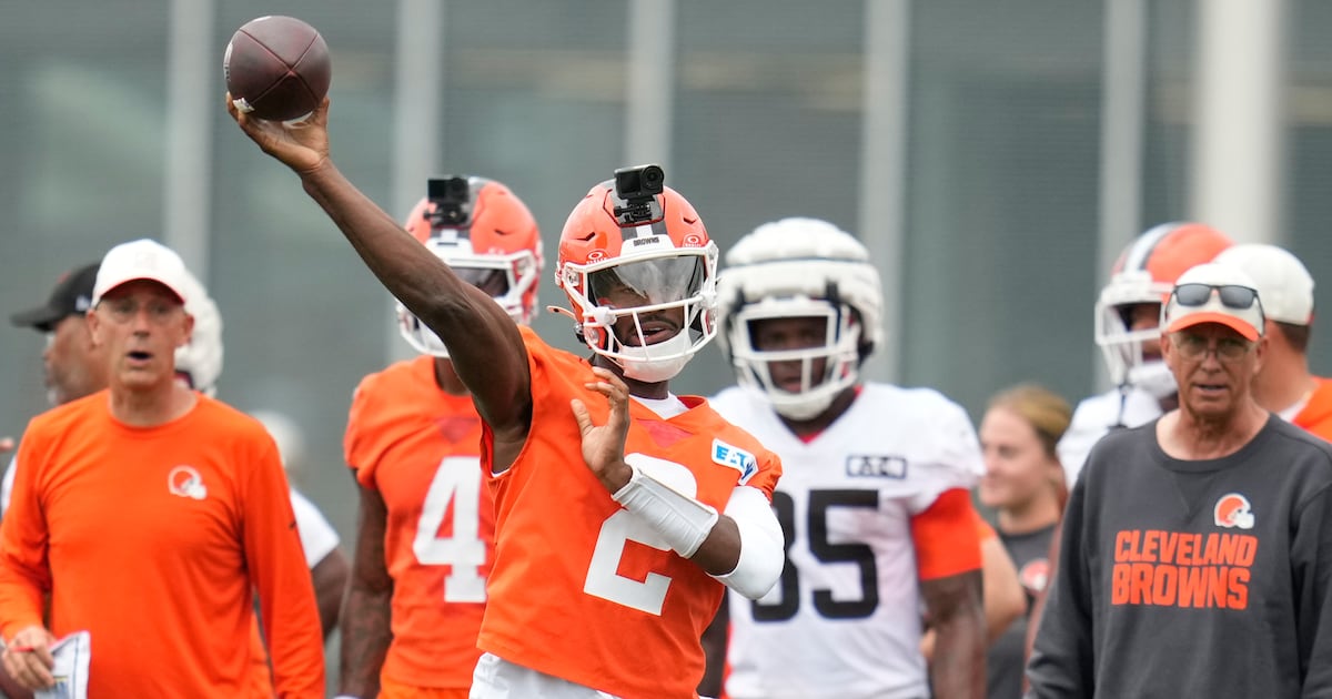 What are the Cleveland Browns looking for in their QB competition?
