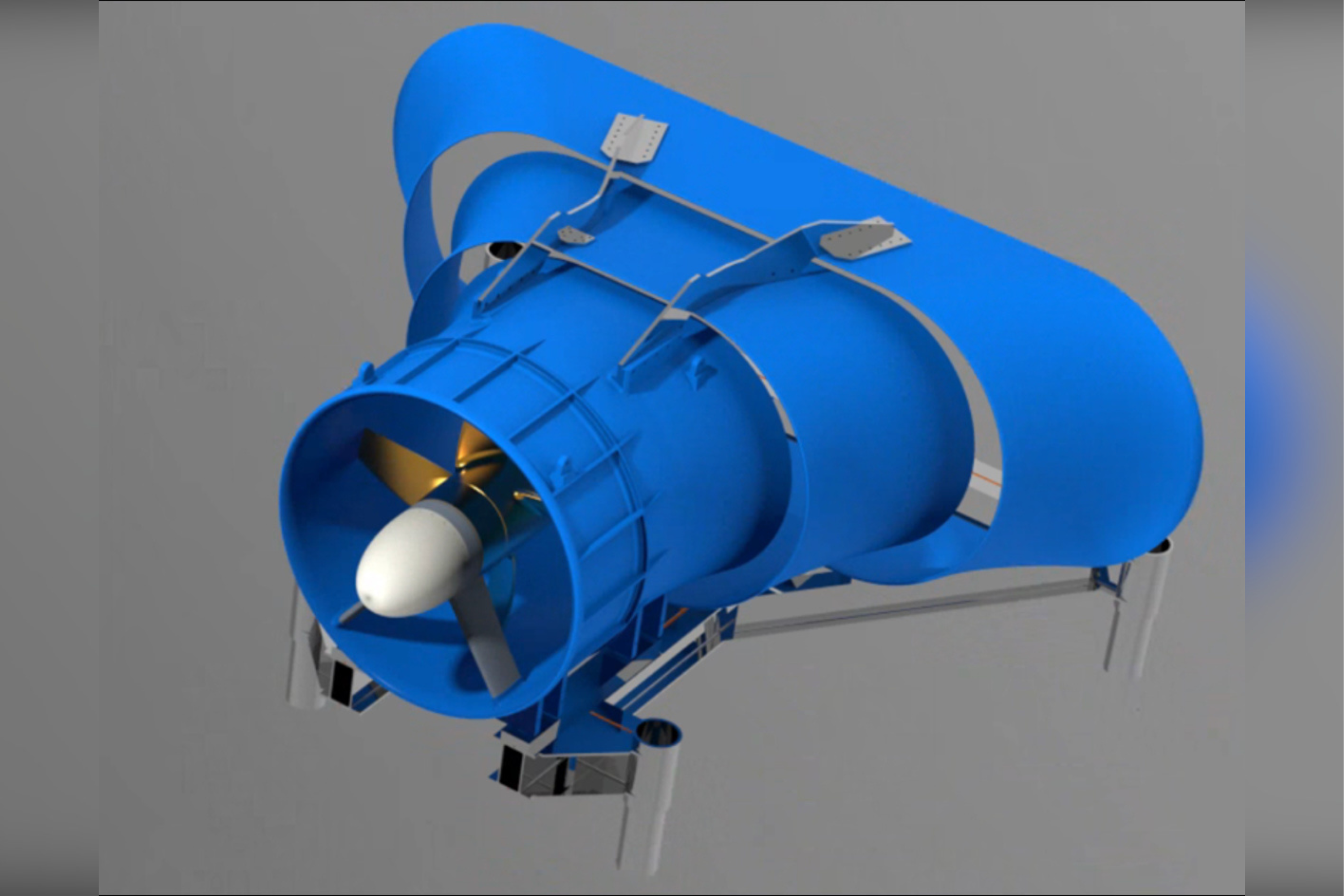 The design for an underwater turbine