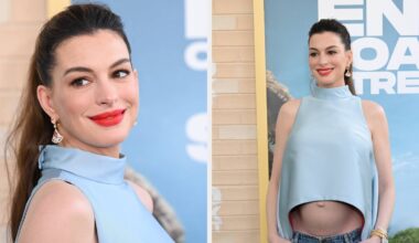 Anne Hathaway's Bump-Baring Red Carpet Look Divides People - buzzfeed.com