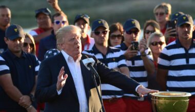 Donald Trump says he'll be at the Presidents Cup at Medinah as the honourary chairman