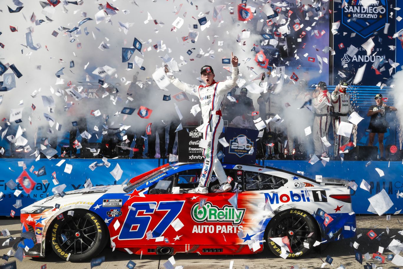 Credit: #67: Corey Heim, 23XI Open, MOBIL 1/O'REILLY AUTO PARTS Toyota Camry