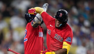 Ceddane Rafaela has two-run homer to spark a five-run seventh as Boston Red Sox rally past Los Angeles Dodgers